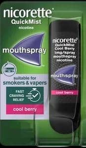 اسپری دهانی نیکوریت Nicorette کوئیک میست کول بری ۱ میلی‌گرمی، ساخت انگلستان