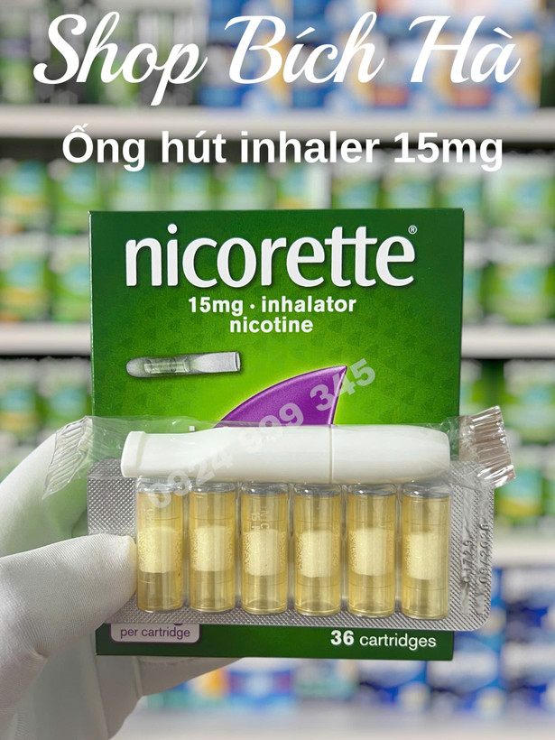 کارتریج استنشاقی 15 میلی گرمی ترک سیگارnicorette، مدل inhalator تعداد 36 عددی